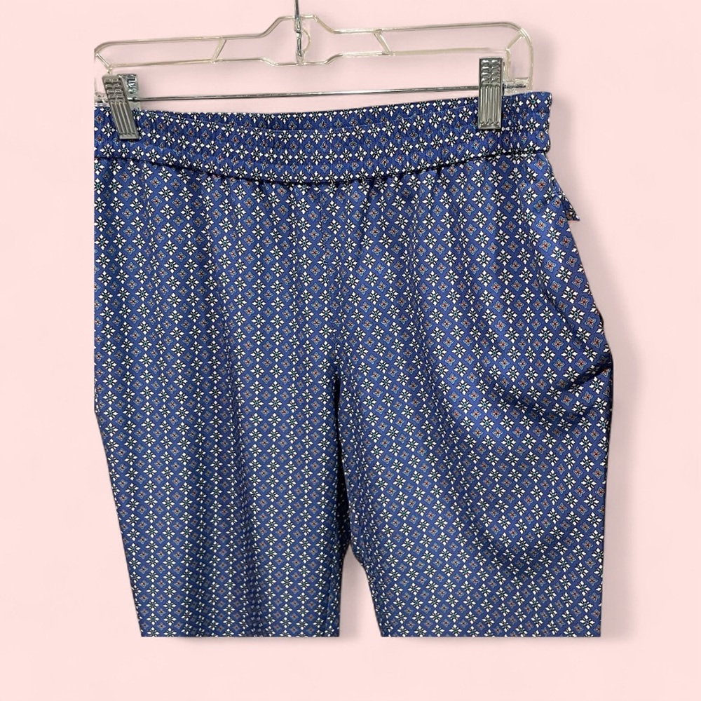 Cute breezy Talbots pull on elastic waist periwinkle pants pockets casual beach